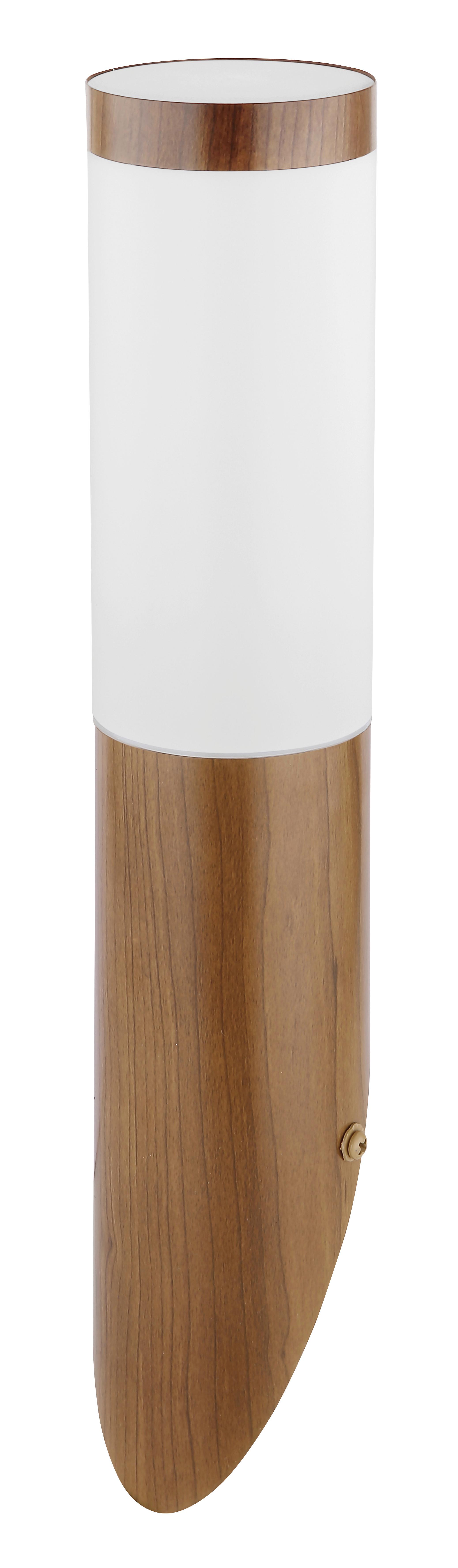 AUSSENWANDLEUCHTE 3157W - Opal/Braun, Basics, Kunststoff/Metall (7,6/39cm) - Globo