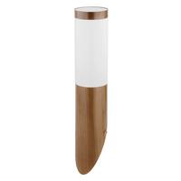 AUSSENWANDLEUCHTE 3157W - Opal/Braun, Basics, Kunststoff/Metall (7,6/39cm) - Globo