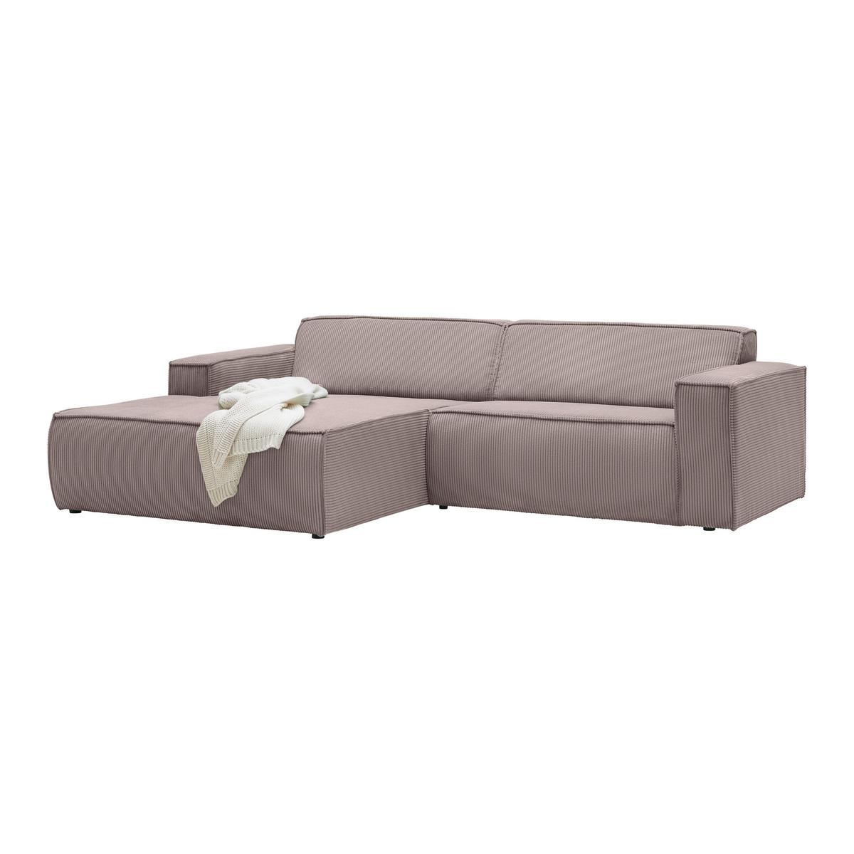 Wohnlandschaft Loft in Graubraun - Graubraun/Schwarz, MODERN, Kunststoff/Textil (172/75/265cm) - Mömax