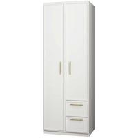KLEIDERSCHRANK VESPERA KLEIDERSCHRANK - Weiss/Goldfarben, Design, Holzwerkstoff/Metall (60/172/45cm) - Livetastic