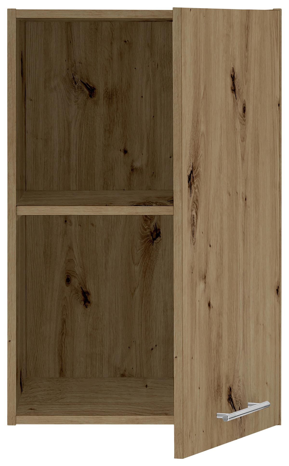 Aufsatzschrank Aileen Eiche Artisan - Chromfarben/Eiche Artisan, KONVENTIONELL, Holzwerkstoff/Metall (50/76/68cm) - Mömax