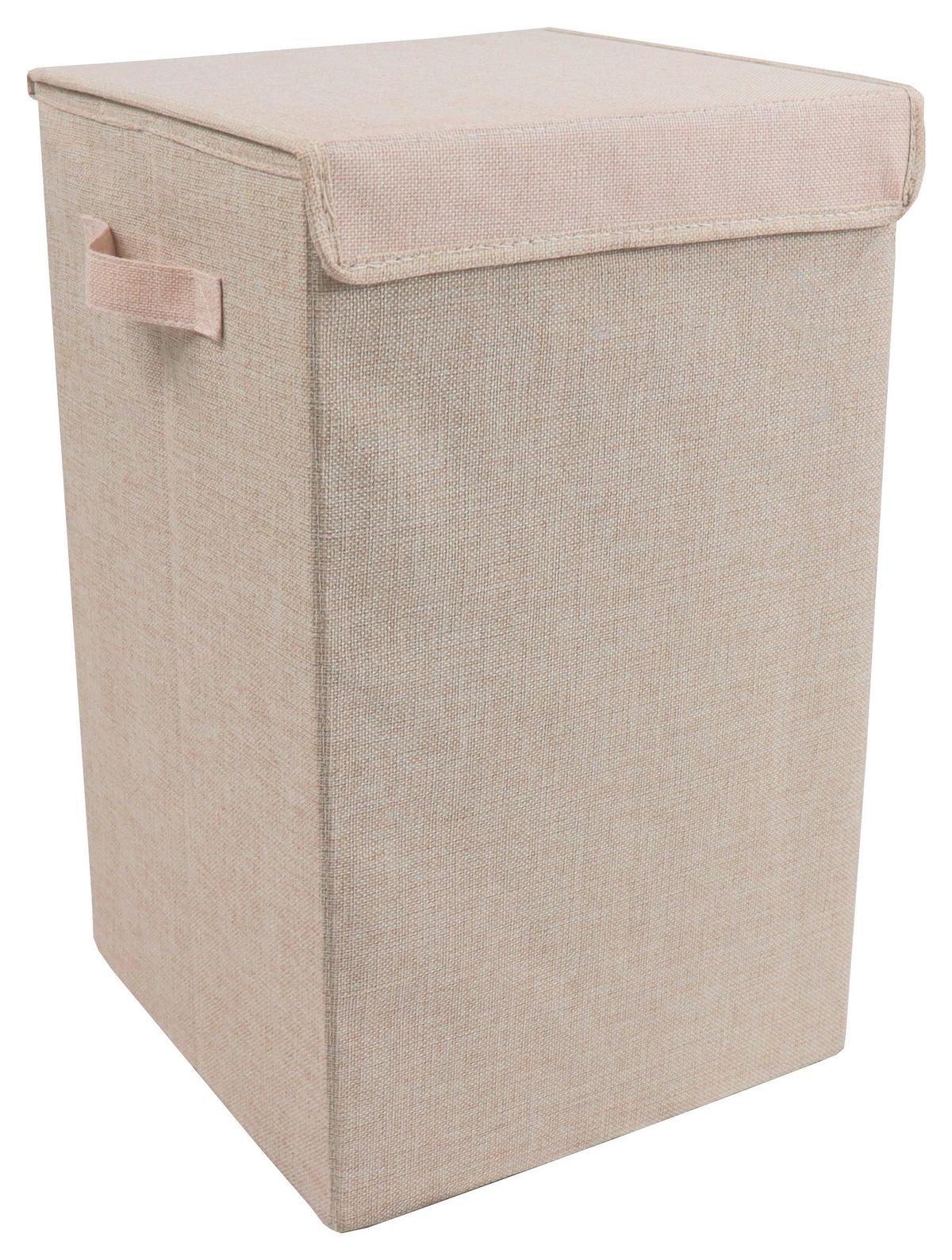 Wäschekorb Dreso M ca. 30x50x30 cm Creme - Creme, MODERN, Textil (30/50/30cm) - MID.YOU