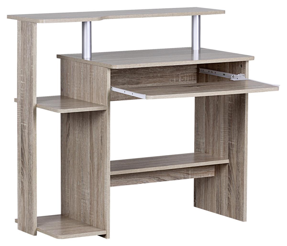 Computertisch ca. 94x48x90 cm Eichefarben - Sonoma Eiche, KONVENTIONELL, Holzwerkstoff (94/48/90cm) - MID.YOU