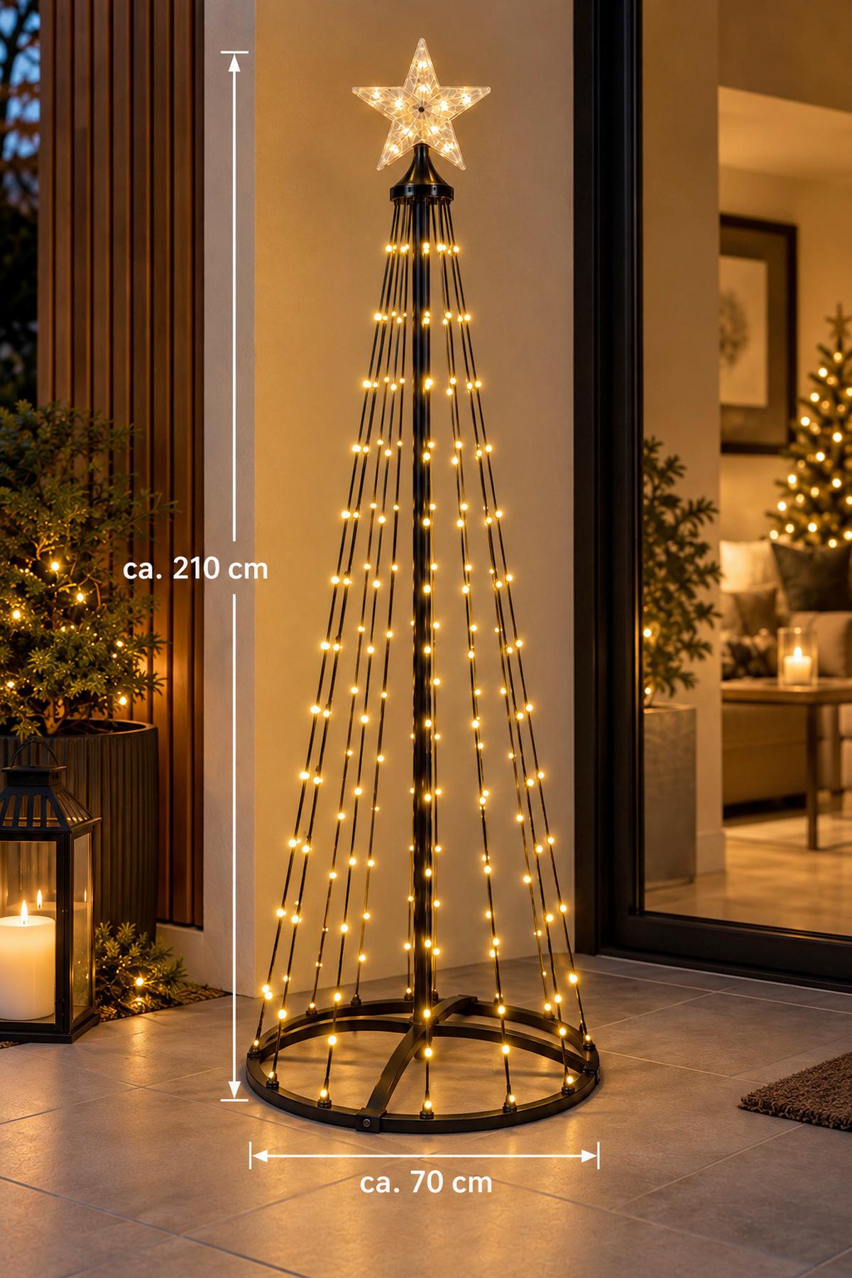 LED-Dekoleuchte Schwarz - Schwarz, MODERN, Kunststoff/Metall (70/70/210cm)