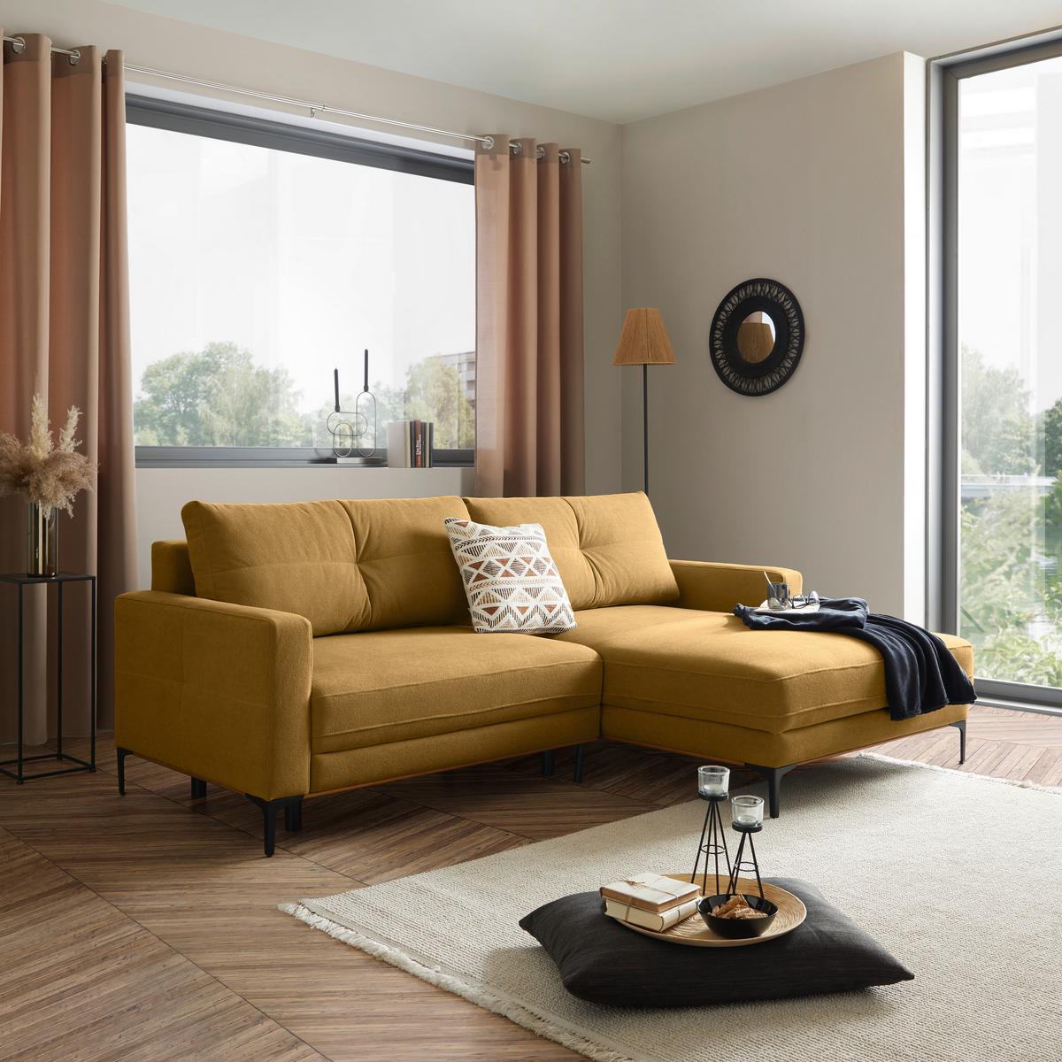 Coltar BERGAMO - galben, Modern, textil (238/162cm) - Mömax
