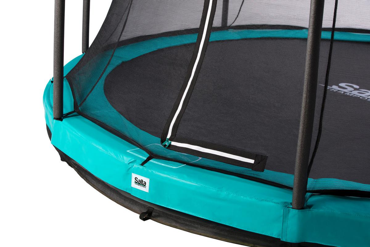 Boden-Trampolin Comfort Edition Ø ca. 427cm - Grün, Basics, Metall (427cm) - Salta