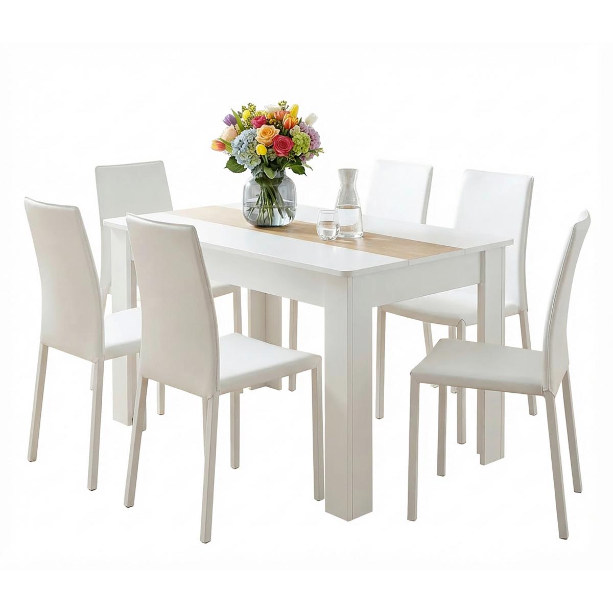 Esstisch Vcm Esstisch "disalo" 140x80 - Honigeiche/Weiss, Modern, Holzwerkstoff (140/80/75cm) - MID.YOU