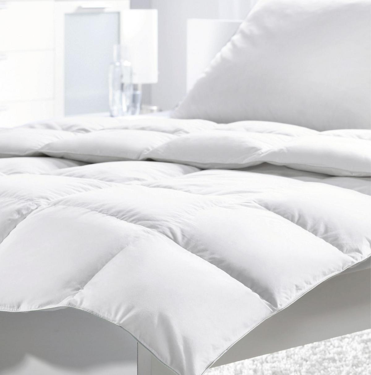 KASSETTENDUVET MODERN MITTEL - Weiss, Textil (160/210cm) - Modern Living