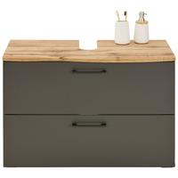 Omarica Za Pod Umivalnik Timber, Hrast, Temno Siva - Moderno, kovina/umetna masa (90/61/45cm) - Premium Living