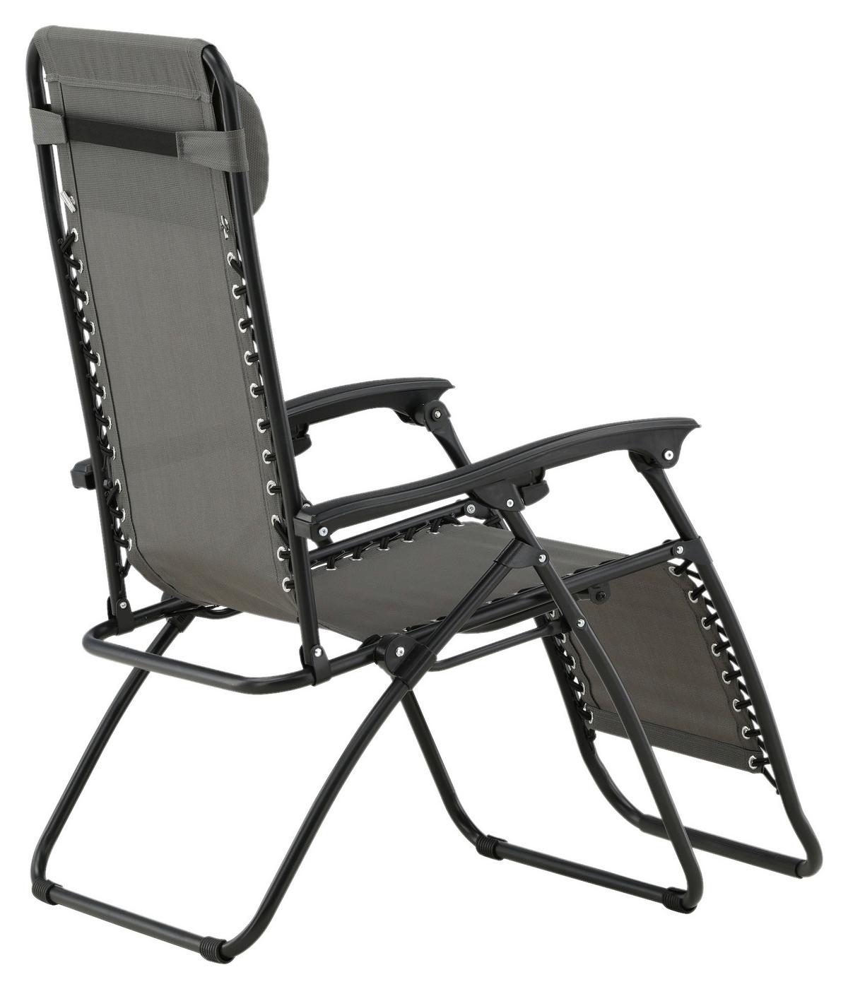 GARTEN-RELAXSESSEL MELKER - Grau, KONVENTIONELL, Kunststoff/Textil (68/112/90cm) - Gardenson