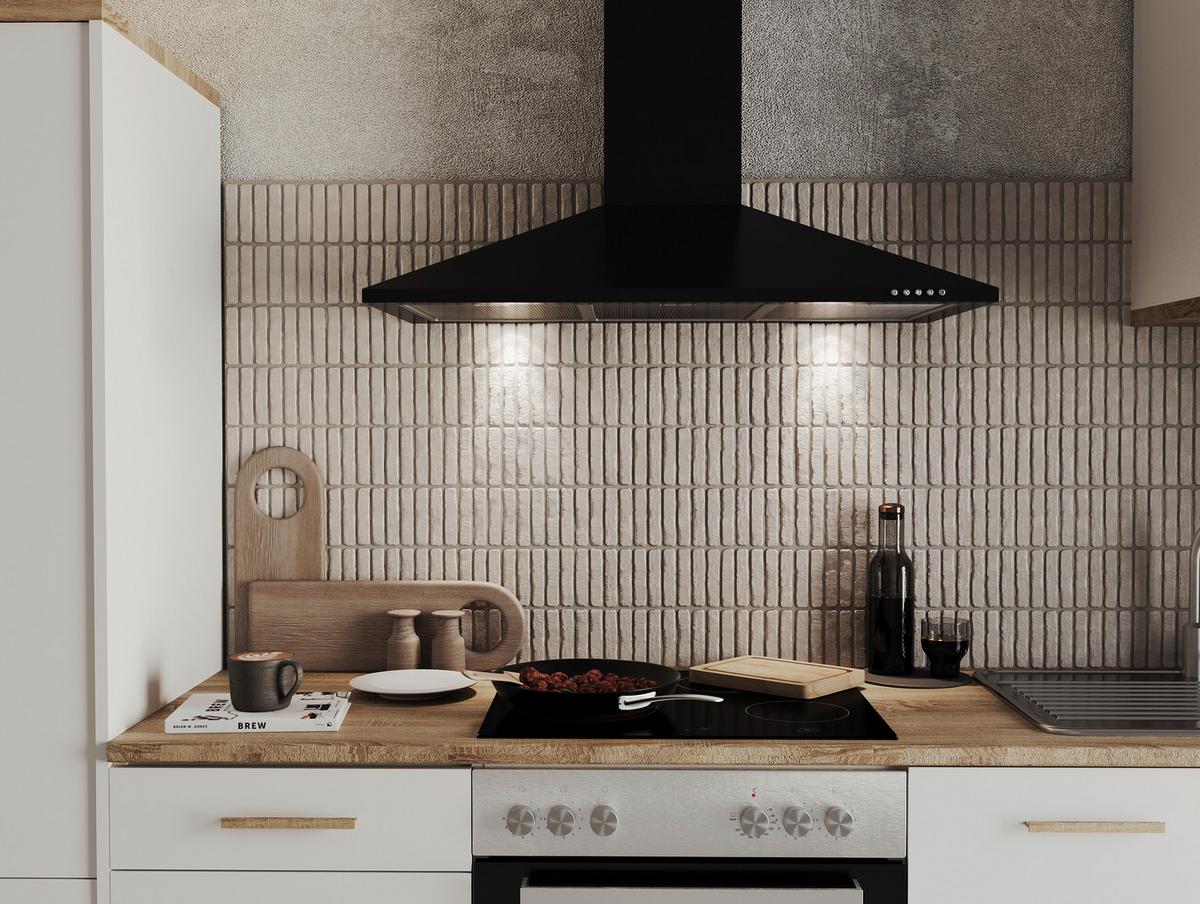 Kuhinjska Napa Karena, 90cm - črna, Basics, kovina (90/58-96/47,5cm) - Respekta