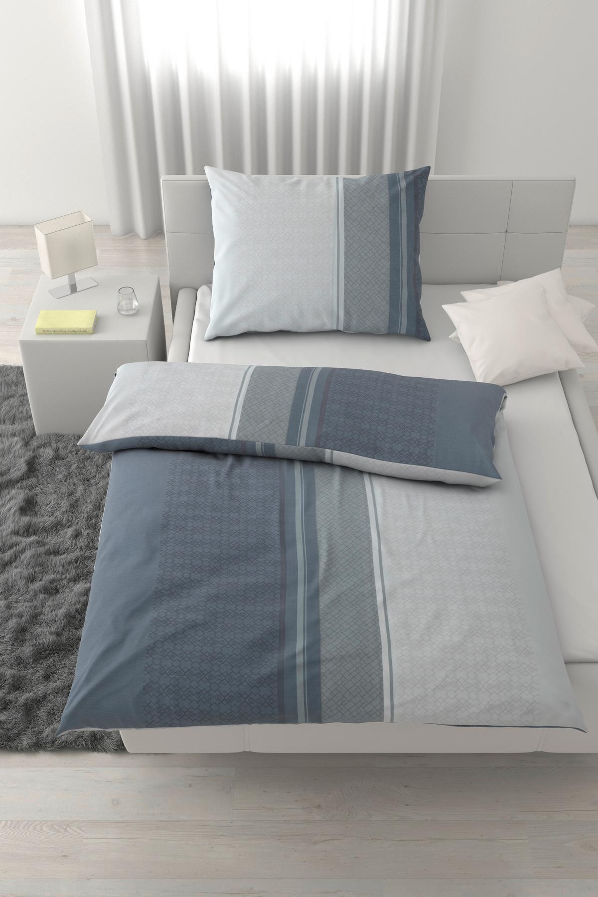 Bettwäsche Mathea Grau ca. 140x200cm - Grau, Textil (140/200cm) - Based