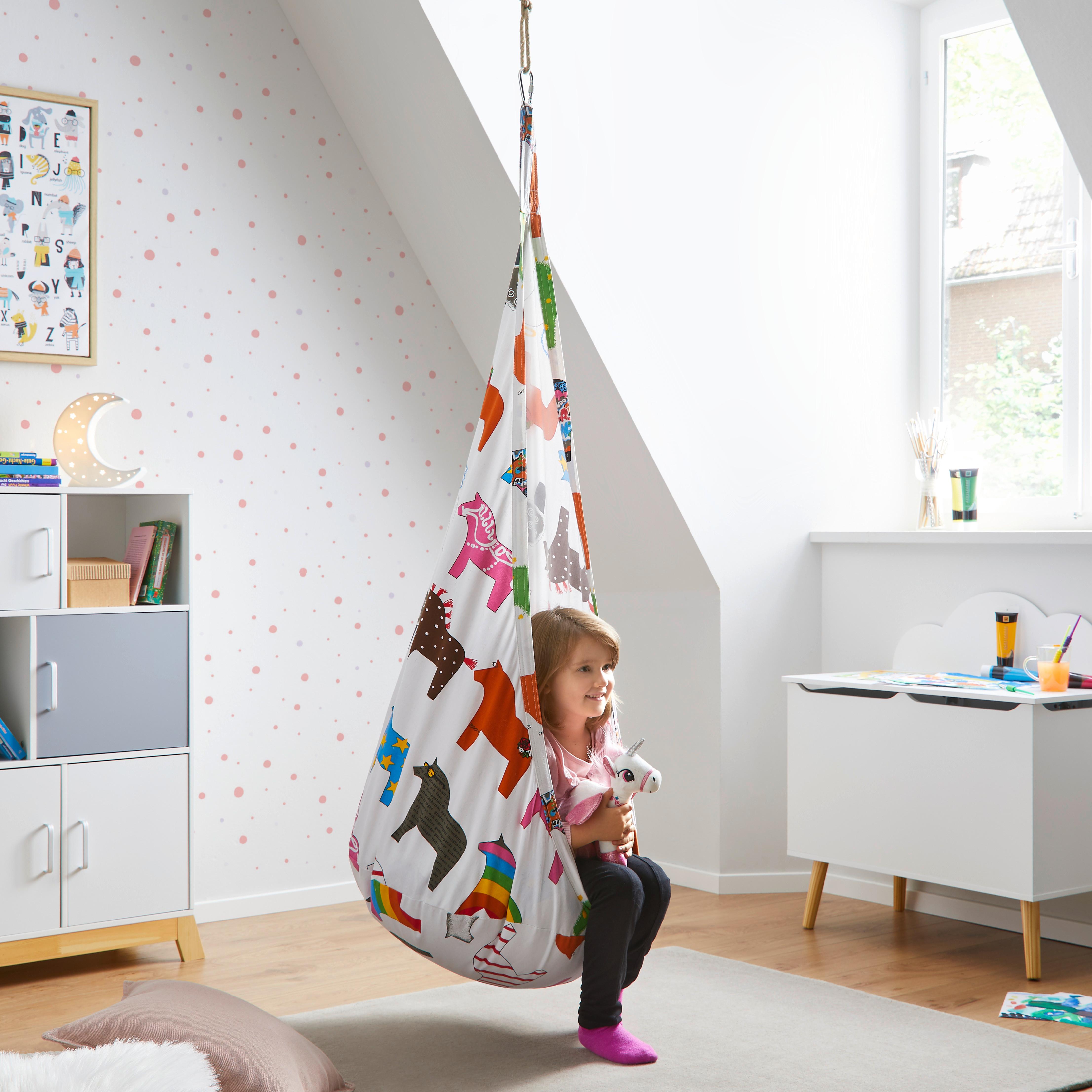 Hängehöhle Pooh Multicolor inkl. Kissen - Multicolor/Weiß, MODERN, Textil (70/150/70cm) - Bessagi Kids