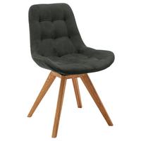 KRZESŁO BELFAST - czarny, Konventionell, tkanina/drewno (56/84/63cm) - Carryhome