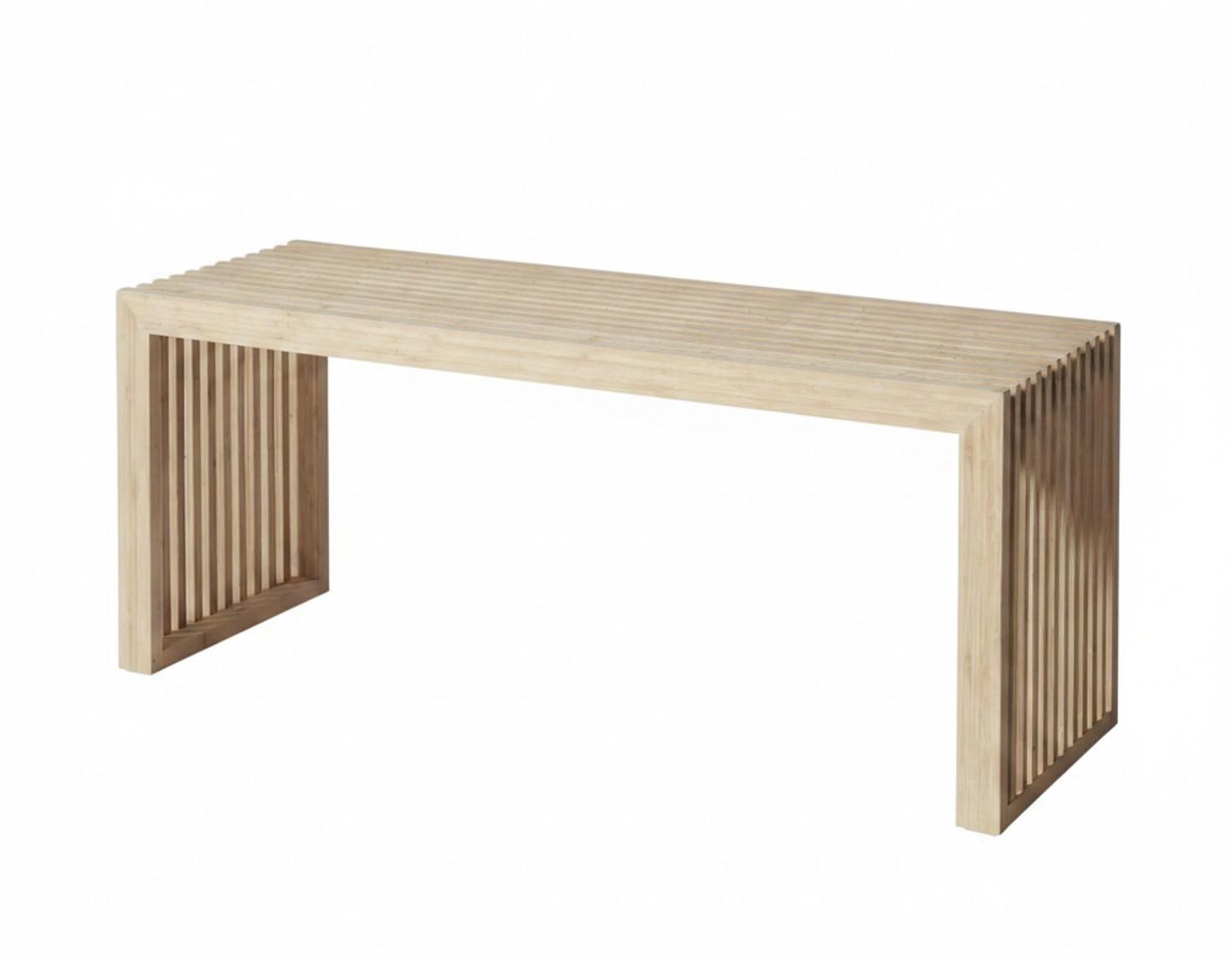 Garderobe Rib Multifunction - Naturfarben, Design, Holz (104/35/43cm) - Livetastic