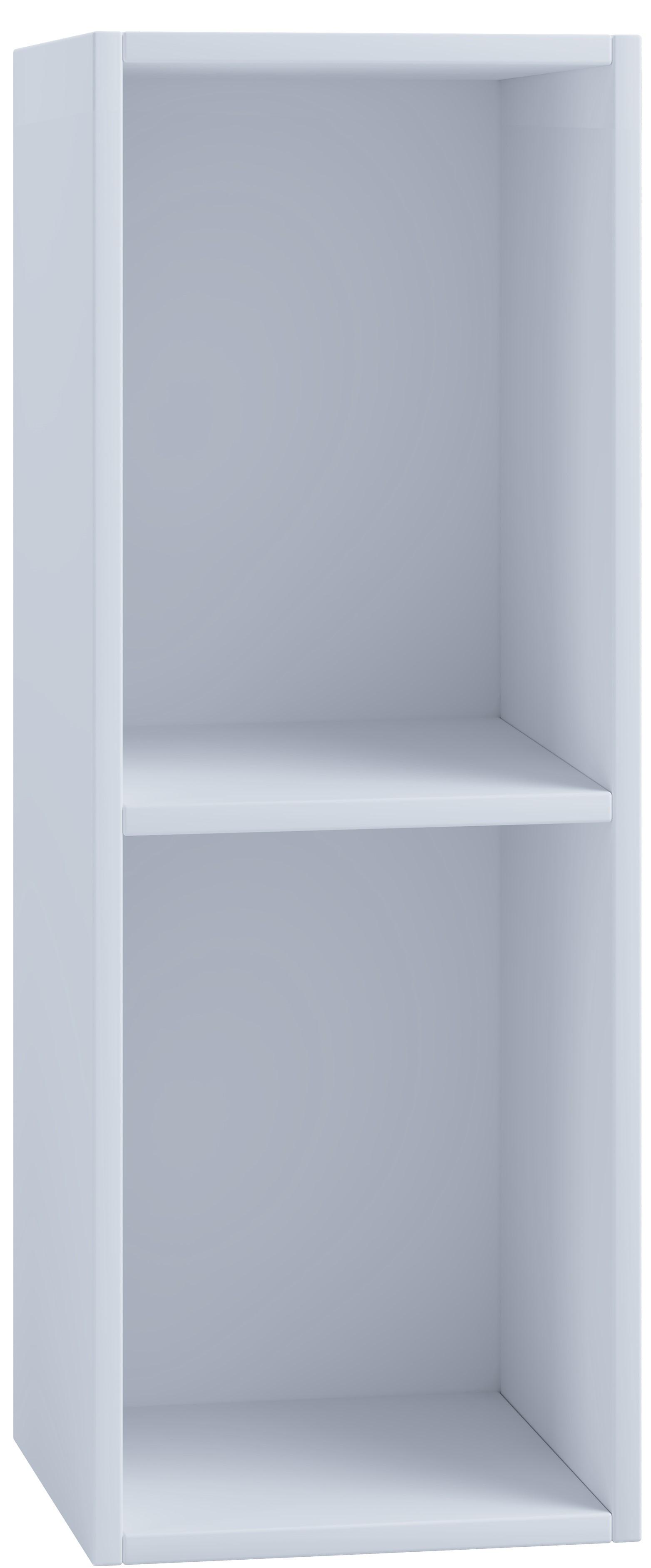 Schallplattenregal Platto in Weiß, 2-fach - Weiß, Basics, Holzwerkstoff (34/72/30cm) - MID.YOU