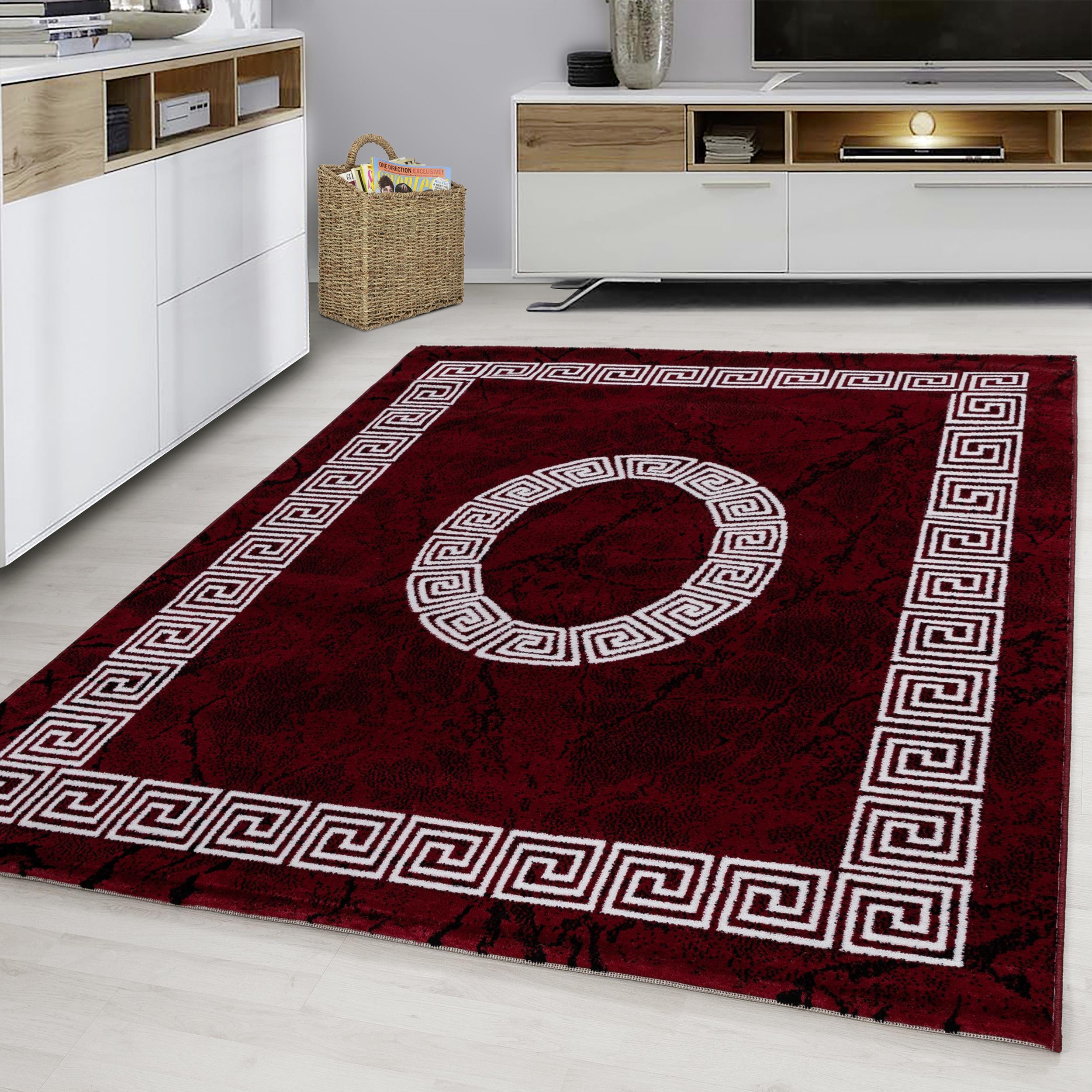Webteppich Plus Rot/Weiß ca. 80x150cm - Rot/Weiß, Design, Textil (80/150cm)