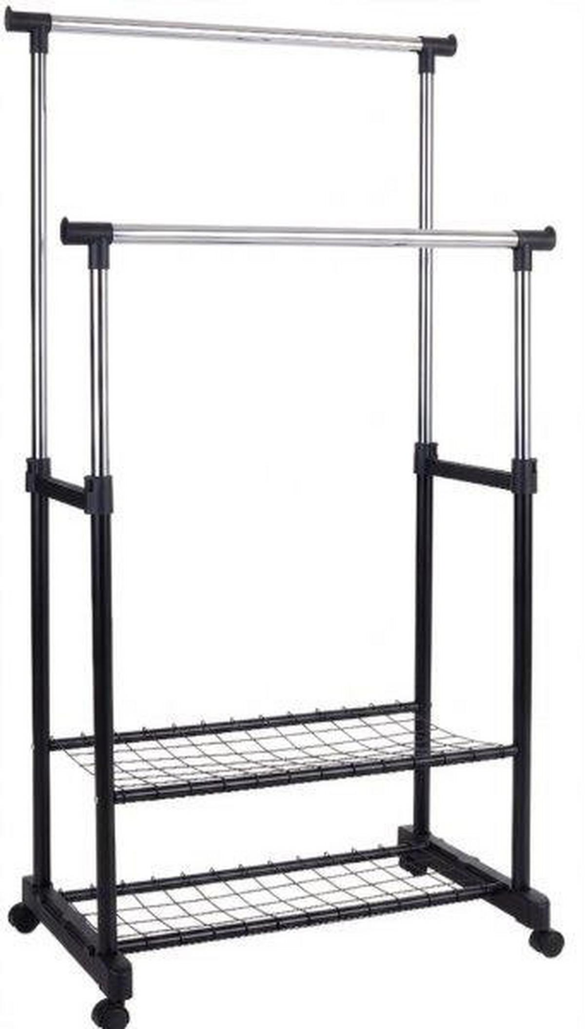 Stalak Za Odjeću Tacitus - boje kroma/crna, Moderno, metal (81/118-160/43cm) - Modern Living