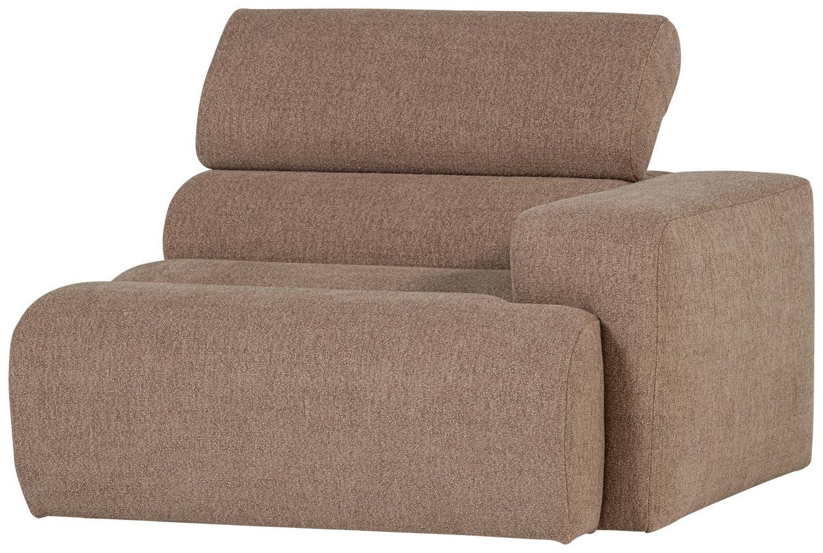 SOFAELEMENT Novi Taupe B: 113cm - Taupe, Design, Kunststoff/Textil (113/86/109cm) - Livetastic