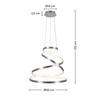 LED-HÄNGLAMPA SILVI - silver, Modern, metall/plast (50/50/120cm) - Mömax