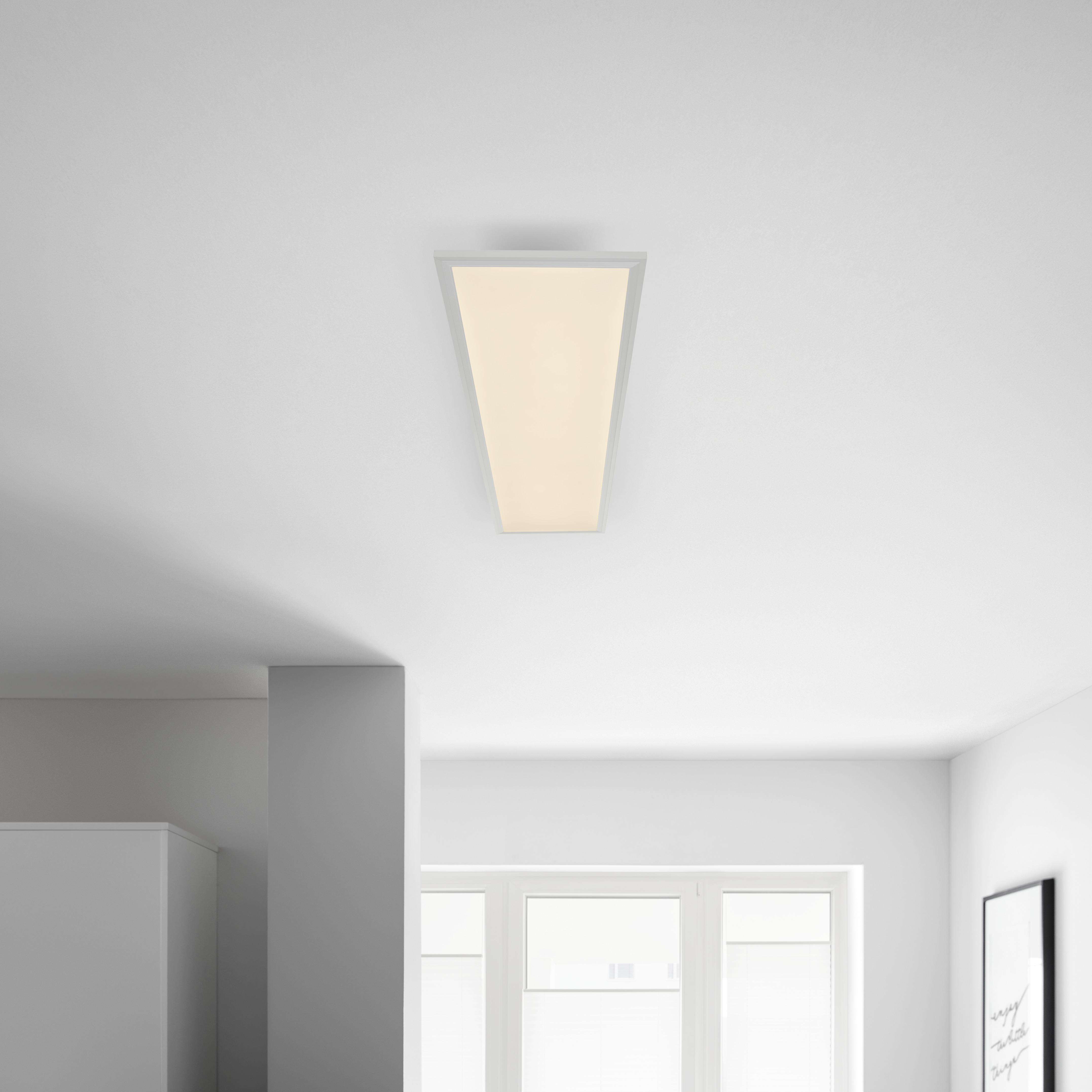 LED-Deckenleuchte Cornelius max. 40 Watt - Weiß, MODERN, Kunststoff (120/30/7,5cm) - Premium Living