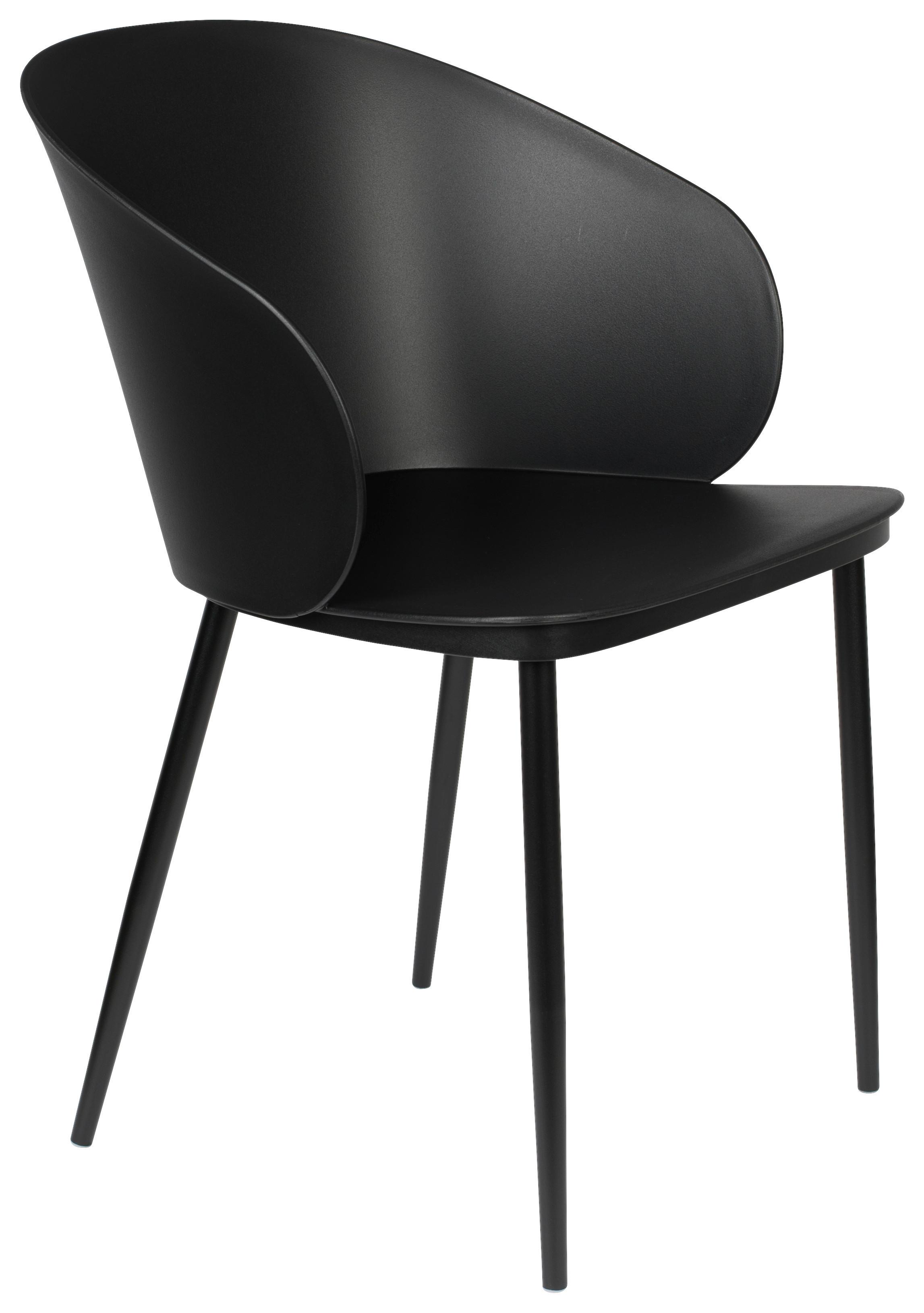 KRZESŁO GIGI - czarny, Konventionell, tworzywo sztuczne/metal (57/81/53,5cm) - Livetastic