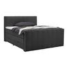 Boxspringbett Malaga Schwarz ca. 180x200cm - Silberfarben/Schwarz, Konventionell, Holzwerkstoff/Kunststoff (180/200cm) - Premium Living