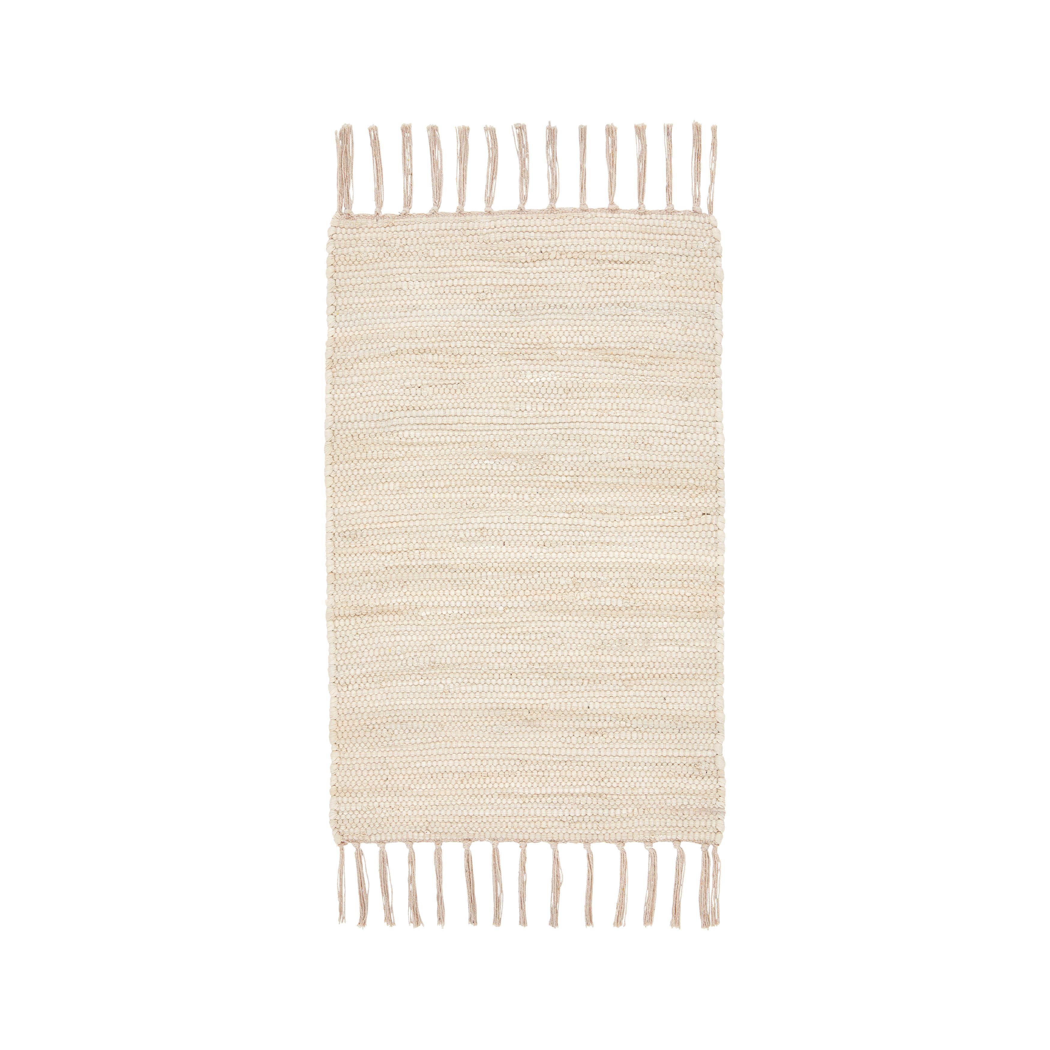 Fleckerlteppich Julia 2 Sandfarben ca. 70x130cm - Sandfarben, ROMANTIK / LANDHAUS, Textil (70/130cm) - Modern Living