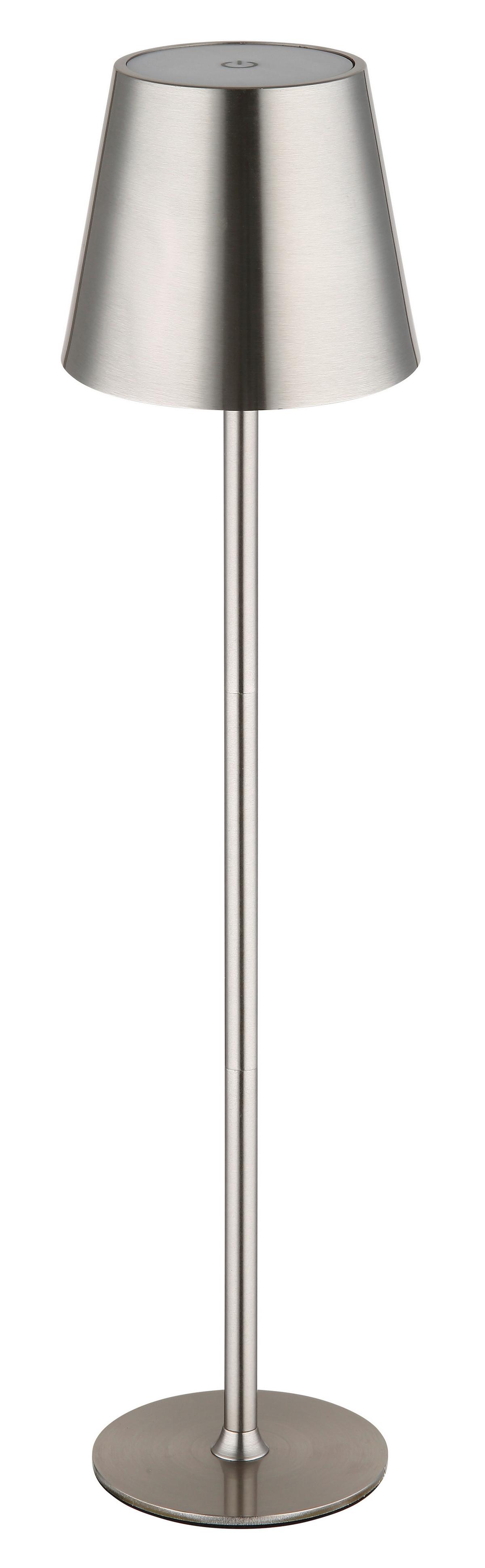 AKKU-TISCHLEUCHTE 58438N VANNIE - Weiss/Schwarz, Design, Kunststoff/Metall (11,2/47cm) - Globo