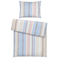 Bettwäsche Sara in Bunt ca. 160x210cm - Blau/Braun, Konventionell, Textil (160/210cm) - Modern Living