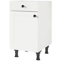 Schubkastenunterschrank Cascada Weiß - Schwarz/Weiß, MODERN, Holzwerkstoff/Metall (45/87/56cm) - Nobilia