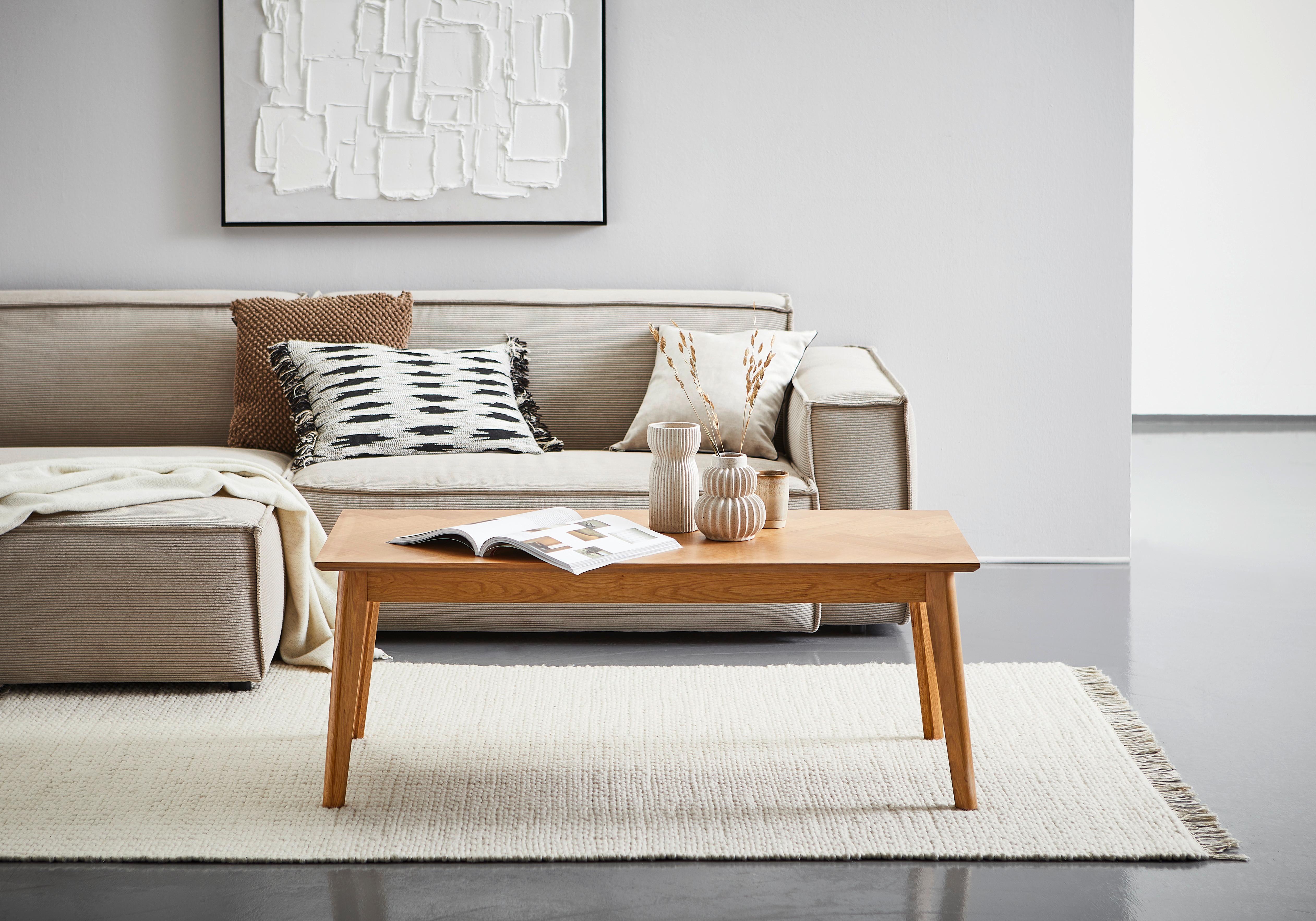 STOLIK KAWOWY SEKWOJA - kolor dębowy, Konventionell, materiał drewnopochodny/drewno (120/45/60cm) - MID.YOU