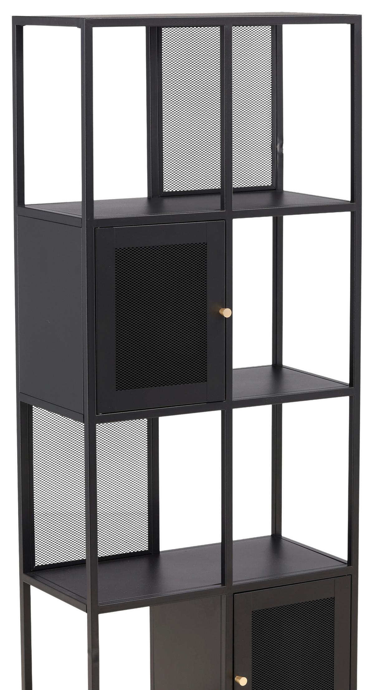 REGAL NETT - Schwarz, Design, Metall (70/180/35cm) - Livetastic