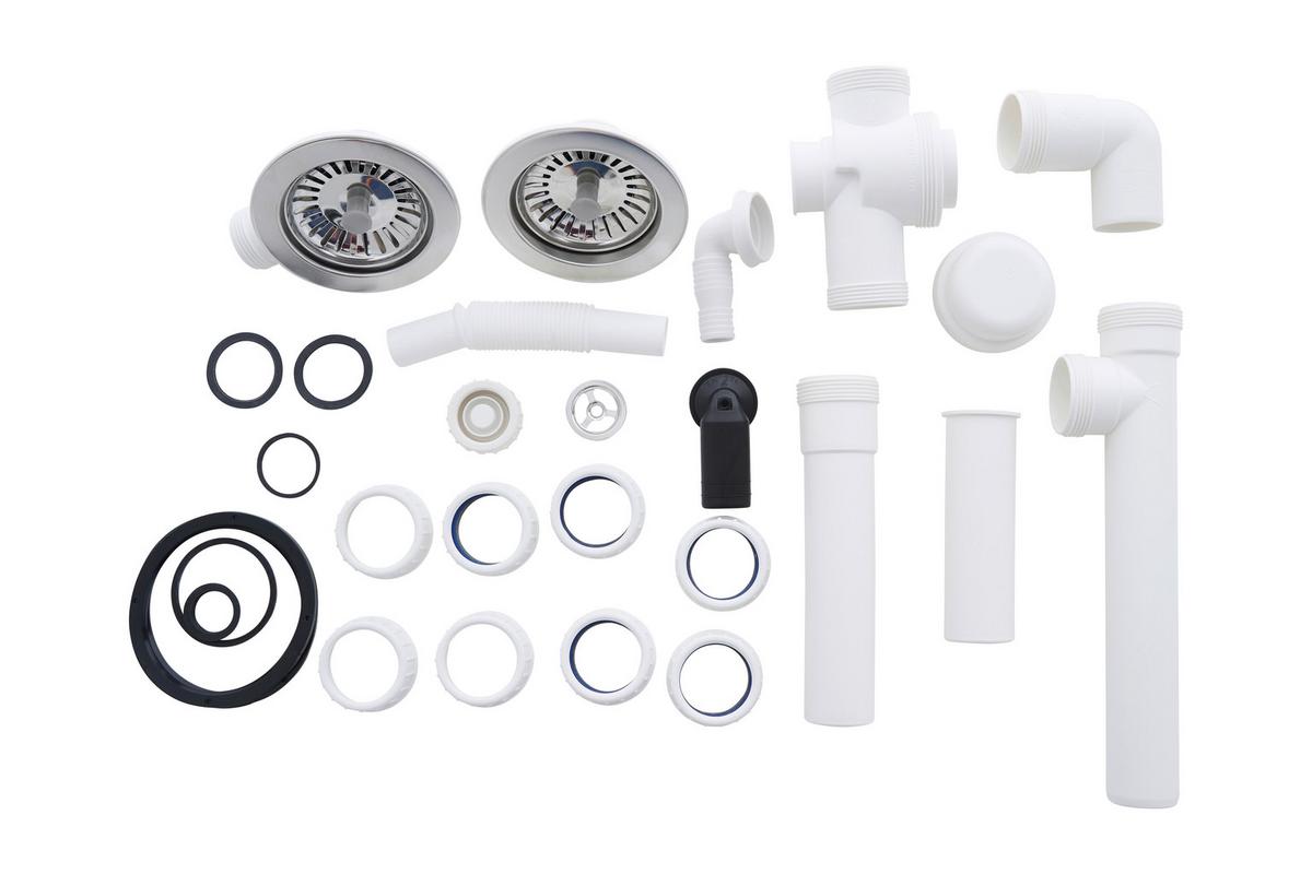 Einbauspüle Denver ca. 100x20x50 cm Grau - Grau, Trend, Glas/Kunststoff (100/20/50cm) - Respekta