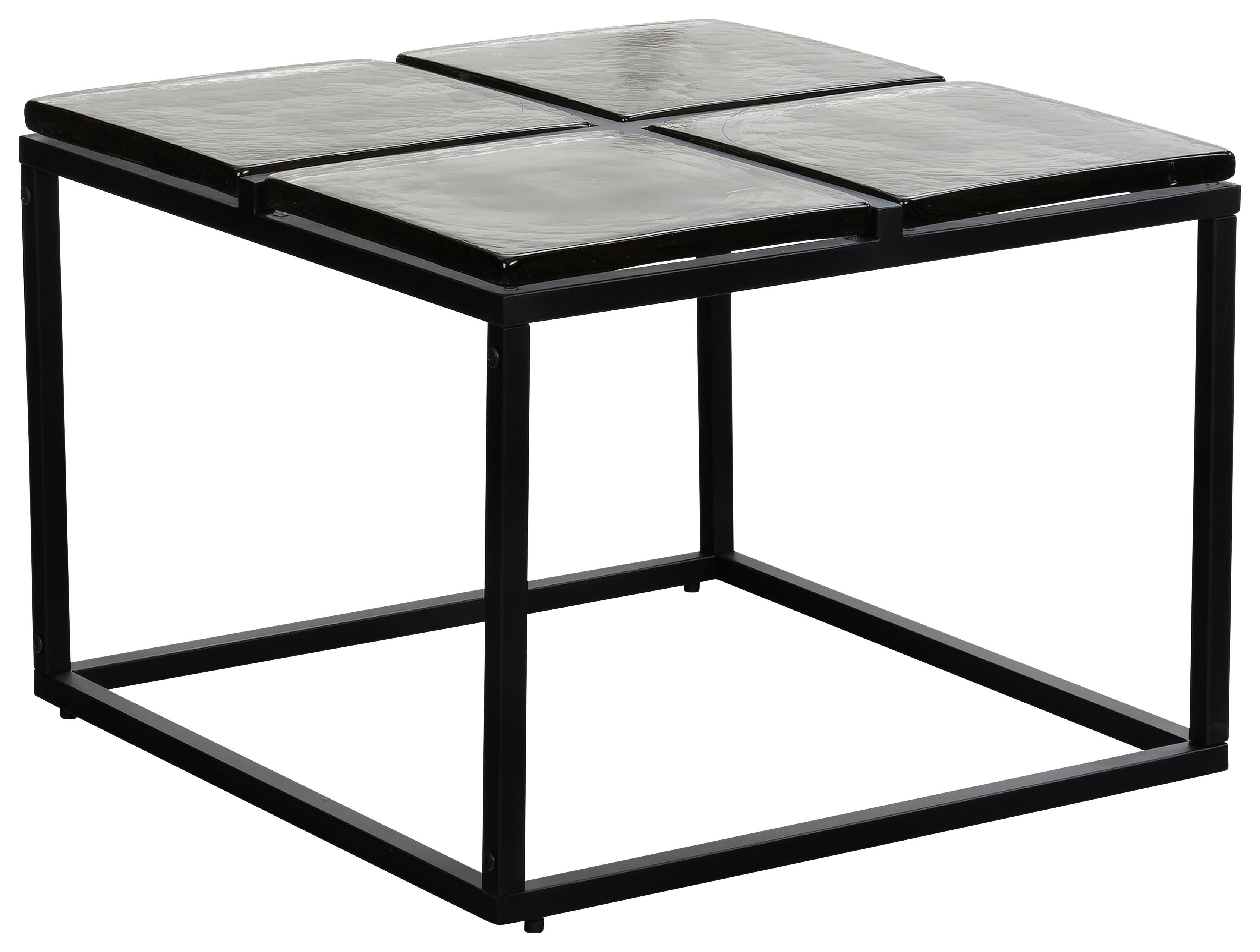 TABLE BASSE WL7.139 - noir, Design, verre/métal (58/58/43,5cm) - MID.YOU