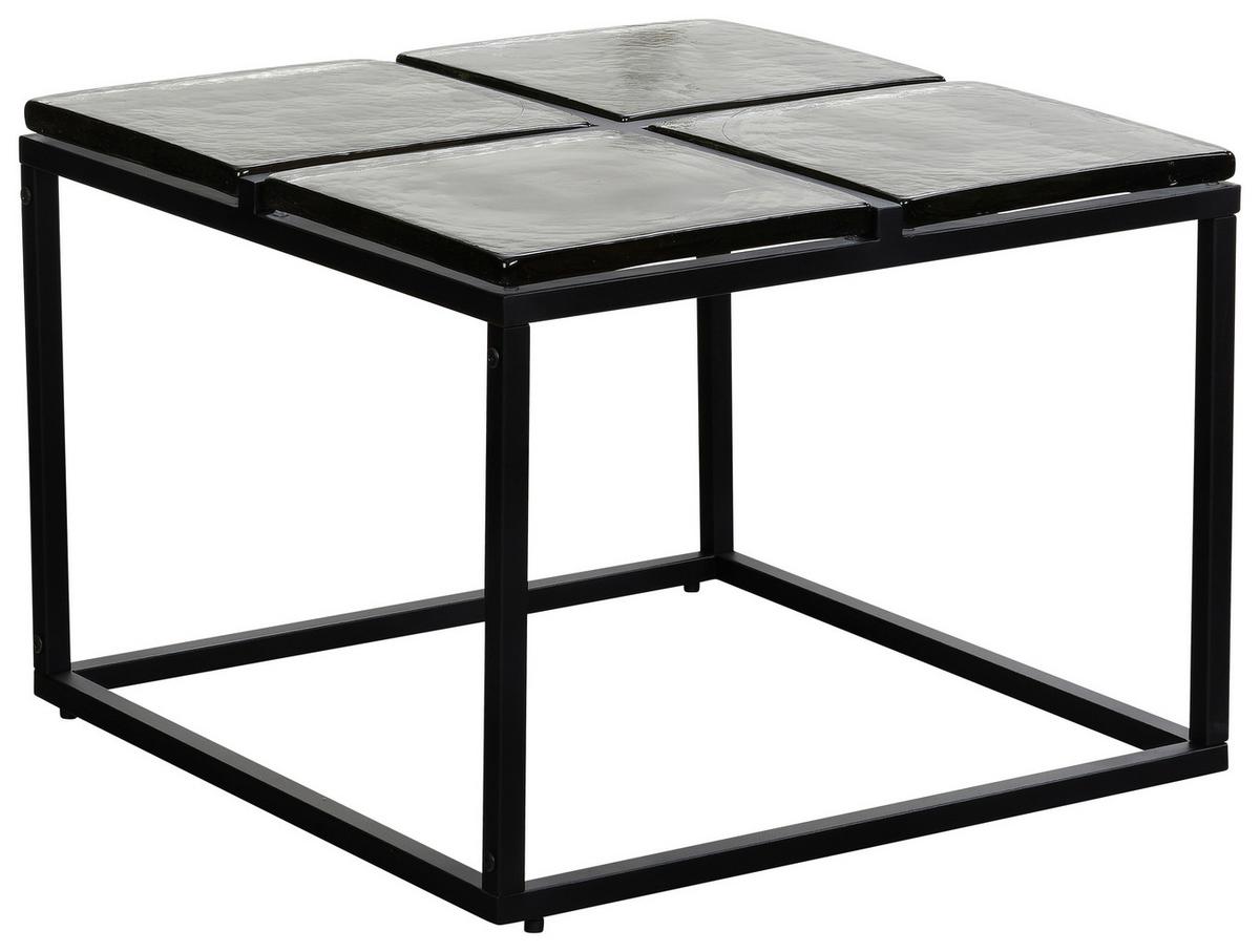 TABLE BASSE WL7.139 - noir, Design, verre/métal (58/58/43,5cm) - MID.YOU
