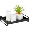 PLATEAU DÉCORATIF LEONA -L- - noir, métal (30,8/20/7cm) - Mömax