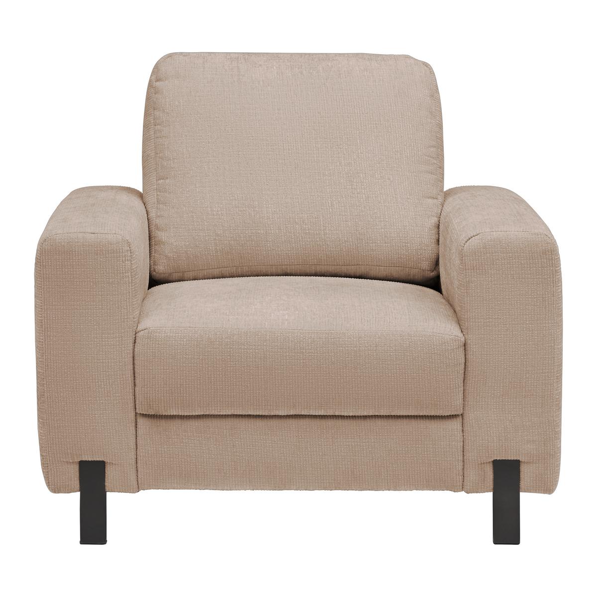 Sessel Piega Cappuccino - Schwarz/Cappuccino, MODERN, Textil/Metall (99/66-87/96cm) - Mömax