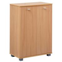 Schuhschrank Taja ca.60x90x35cm Buchefarben - Silberfarben/Buchefarben, KONVENTIONELL, Holzwerkstoff (60/90/35cm) - MID.YOU