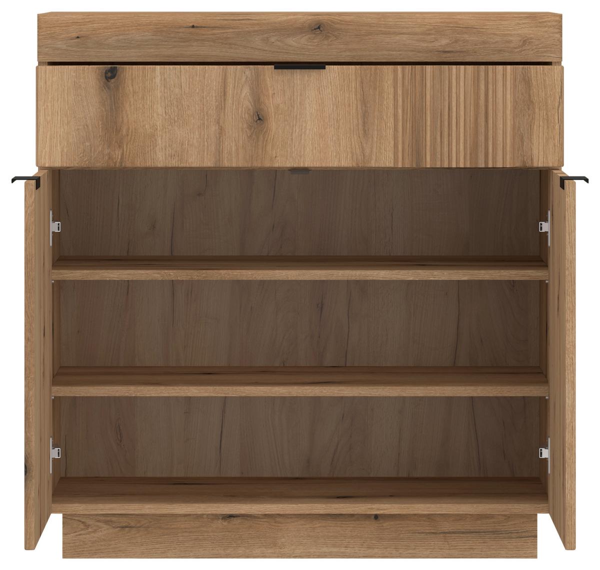 Dulap pentru pantofi DELAMAR - culoare lemn stejar, Trend, material pe bază de lemn (88,2/92,5/39,6cm) - Modern Living