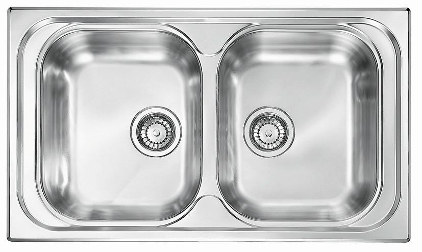 Spüle 100244 - Edelstahlfarben, MODERN, Metall (79/50cm) - HKT