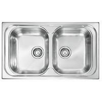 Spüle 100244 - Edelstahlfarben, MODERN, Metall (79/50cm) - HKT