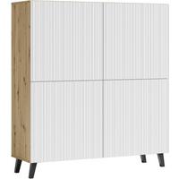 HIGHBOARD PHUKET 120 - Weiss/Schwarz, Trend, Holzwerkstoff/Kunststoff (120/130/39cm) - P & B