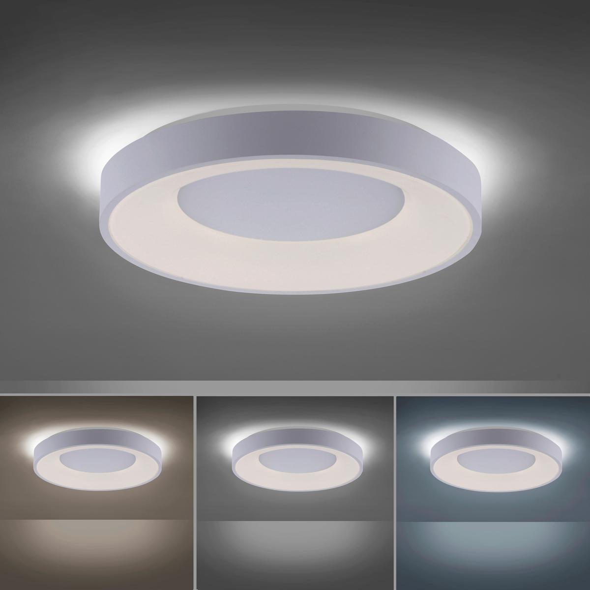 LED-Deckenleuchte Anika max. 30 Watt - Weiß, Basics, Kunststoff/Metall (48/48/8cm)