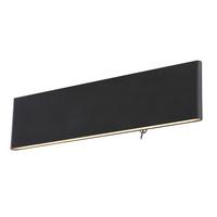 LED-Wandleuchte Siegfried max.  12 Watt - Opal/Schwarz, Basics, Kunststoff/Metall (29,5/4,5/8cm) - Globo