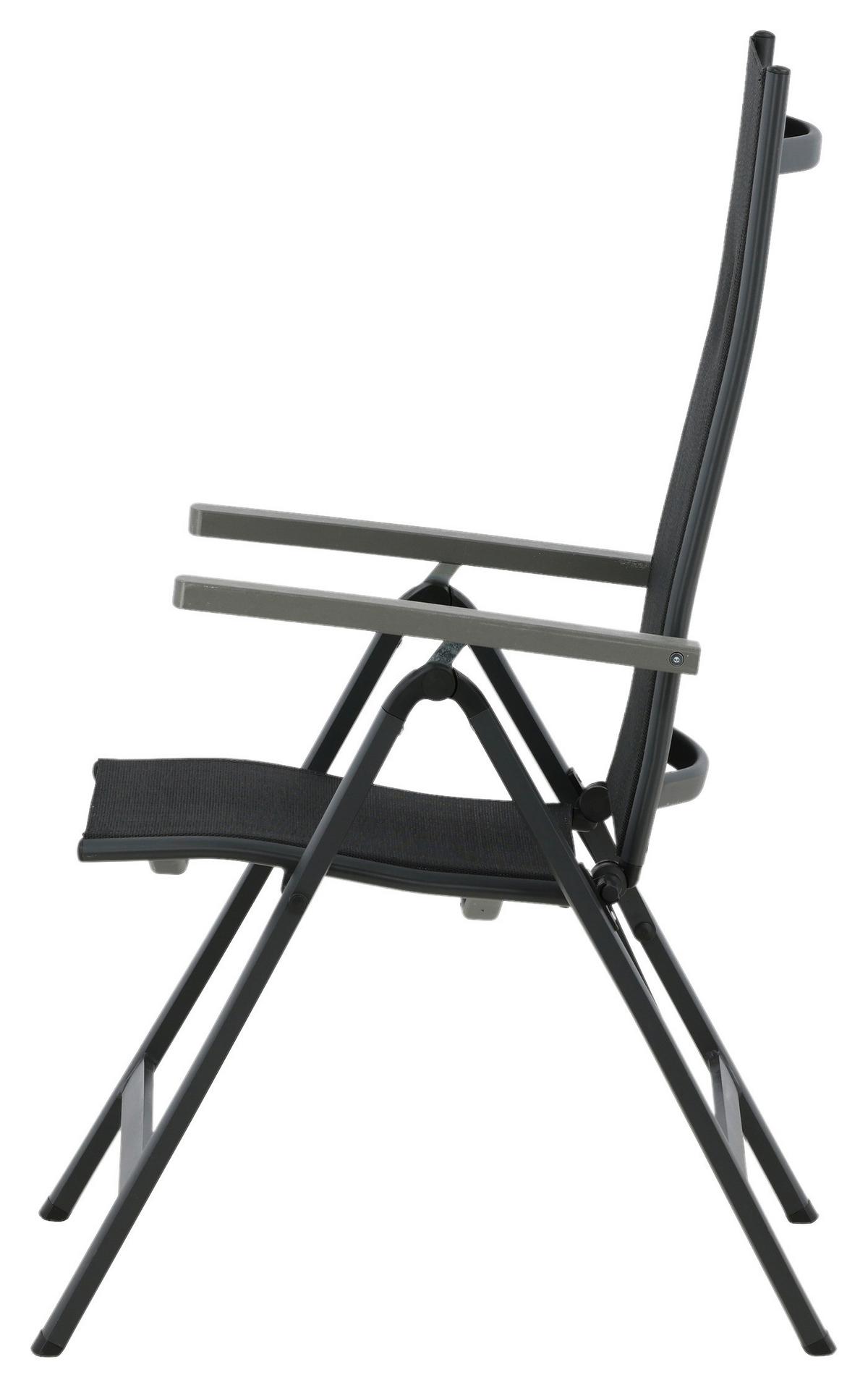 Gartensessel-2er Set Albany ca. 59x109x67 cm Schwarz - Schwarz, KONVENTIONELL, Metall (59/109,5/67cm) - Gardenson