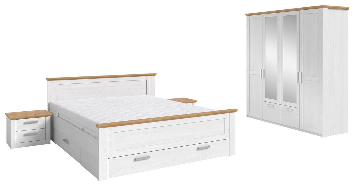 Schlafzimmer VERONA 4-teilig Lärchefarben, Eiche Artisan - Lärchefarben/Eiche Artisan, ROMANTIK / LANDHAUS, Holzwerkstoff - Livetastic