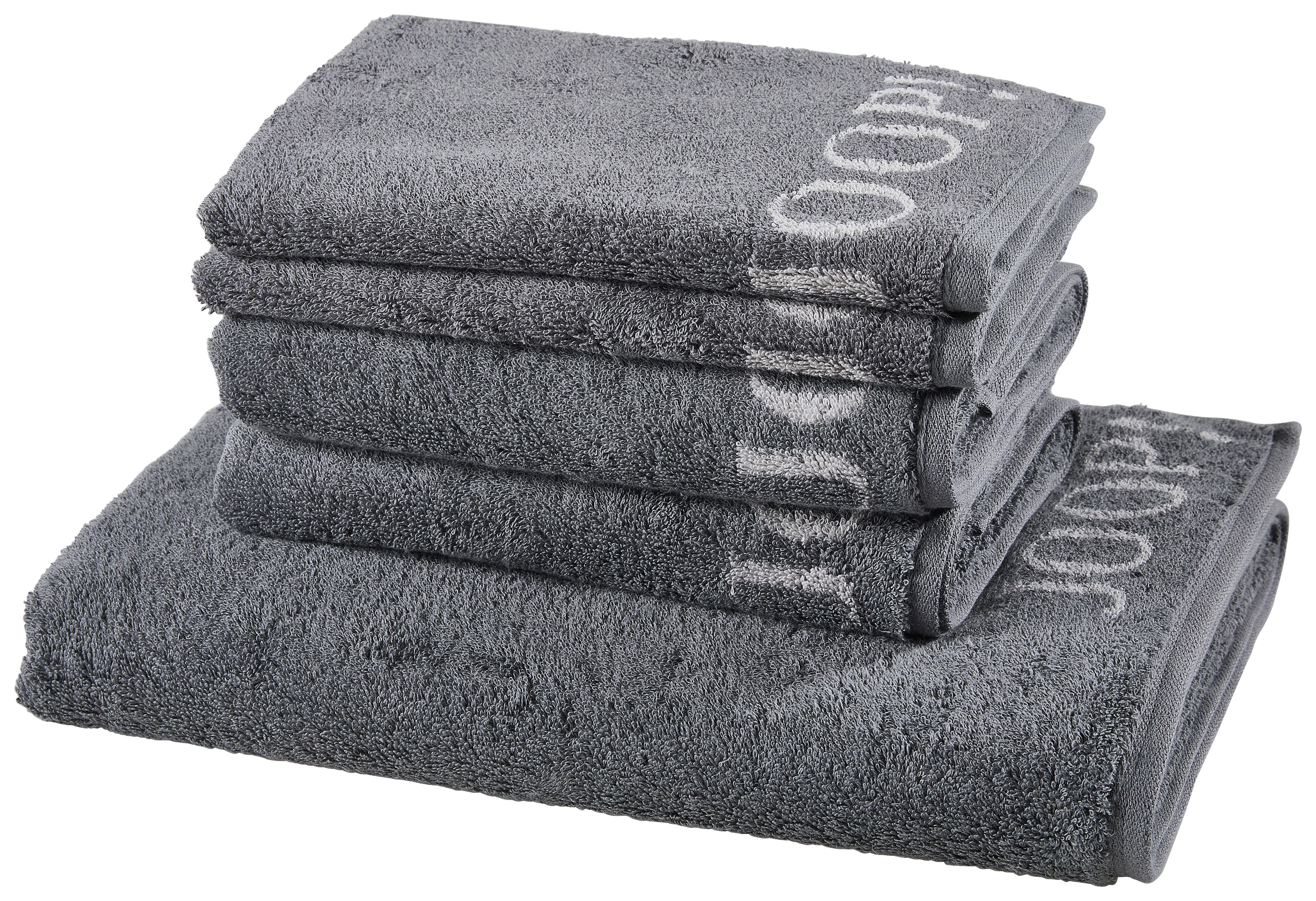 ZESTAW RĘCZNIKÓW FROTTE 1600 JOOP! CLASSIC DOUBLEFACE - antracytowy/szary, Basics, tkanina - Joop!