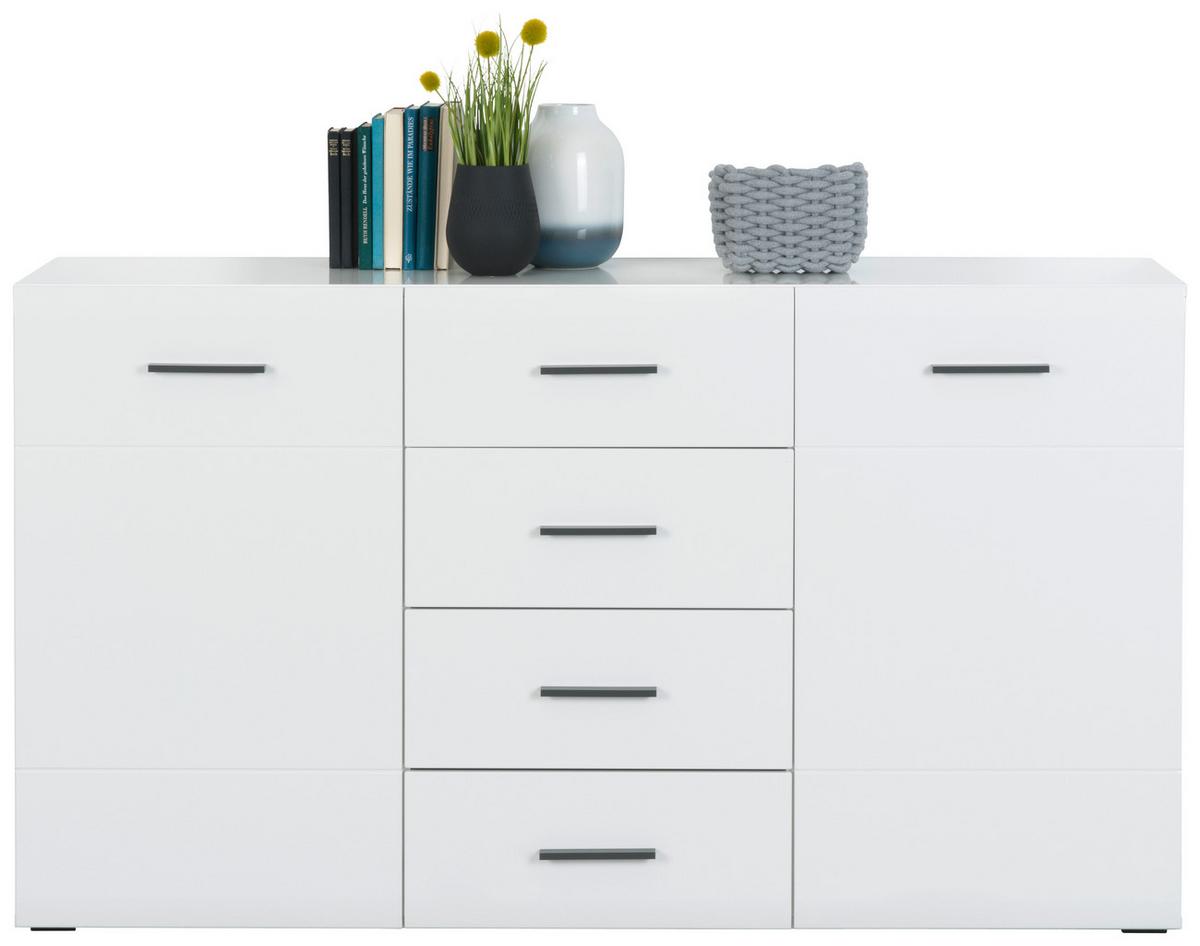 KOMODA AVANTI - biały, Basics, materiał drewnopochodny/tworzywo sztuczne (150/84,6/41,6cm) - MID.YOU