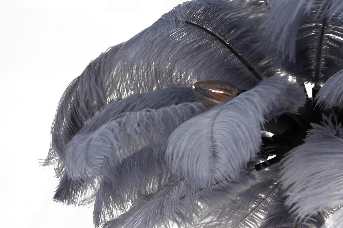 Hängeleuchte Fedi Grau/Schwarz max. 3 Watt - Schwarz/Grau, MODERN, Textil/Metall (55/120cm)